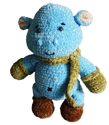 Crochet Pattern Hippo Bruno