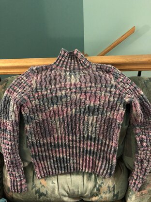 Women's Cabled Ribbed Sweater