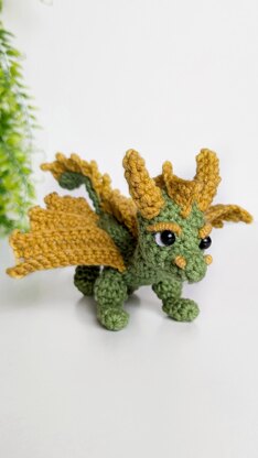 Dante the Dragon crochet pattern, amigurumi dragon pattern