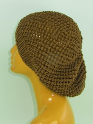 Simple Chunky Lacey Tam Slouch Hat