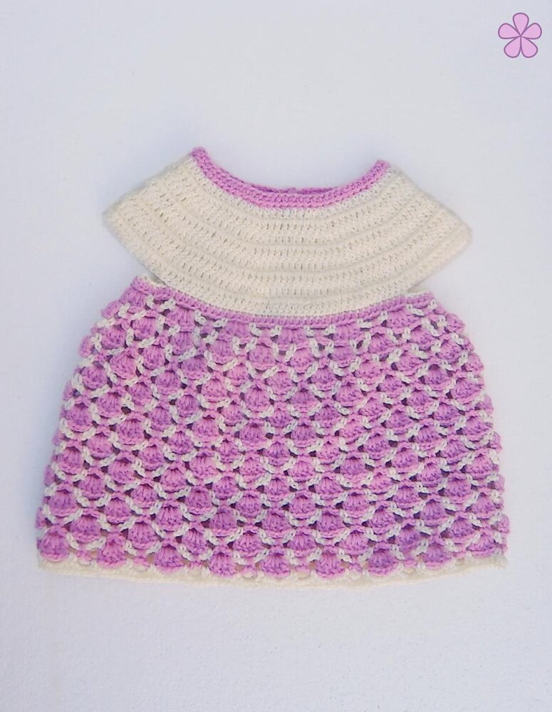 ARIEL baby dress M50 Crochet pattern by Akari Crochet Patterns - Main Image