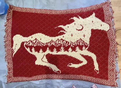 Wild Spirit Horse Mosaic Blanket