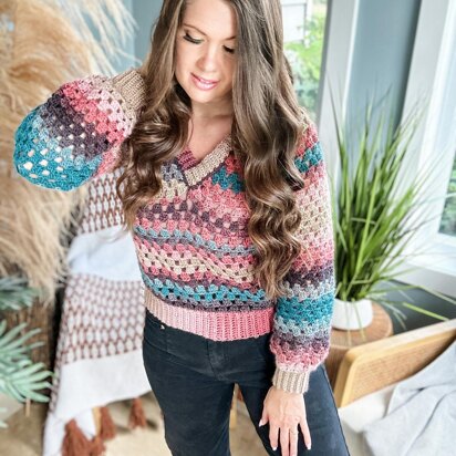 Granny Pop V-Neck Sweater