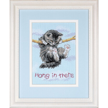 Dimensions Hang on Kitty Cross Stitch Kit - 13cm x 18cm