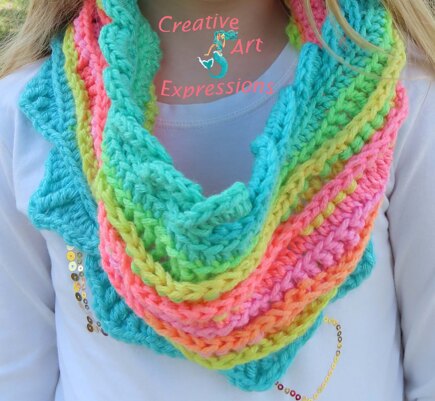 Coral Reef Sea Breeze Youth Infinity Scarf #2