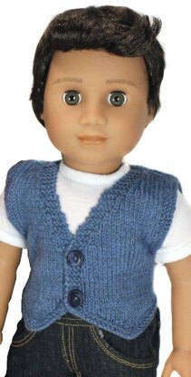 Knit Me a Waistcoat - 18" Dolls