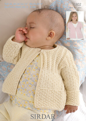 Cardigans in Sirdar Snuggly Baby Bamboo DK - 1802 - Downloadable PDF