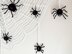 Spiders on Cobweb Crochet pattern Halloween wall decoration Crochet cross spiders Spooky decor Crochet web