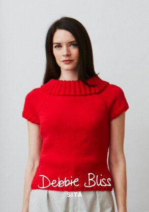 Bridgitte Jumper - Knitting Pattern For Women in Debbie Bliss Sita - Downloadable PDF