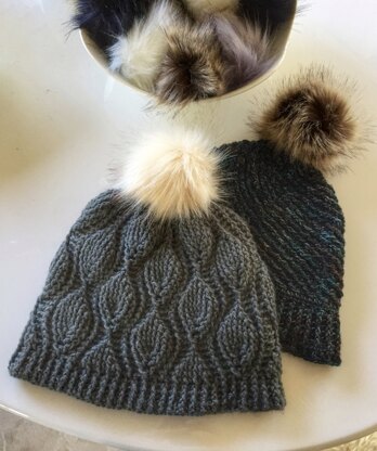 Leaf Motif Winter Hat