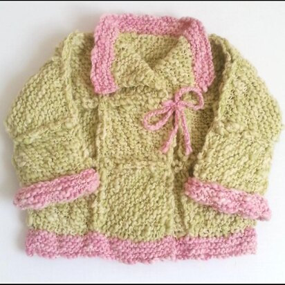 Girl's Chunky Jacket (allsquareknits)