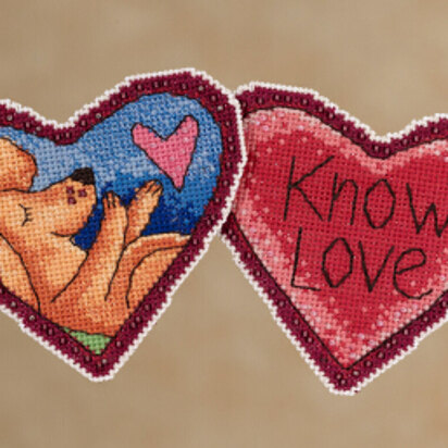 Mill Hill Know Love Cross Stitch Kit - 3.25in x 3in