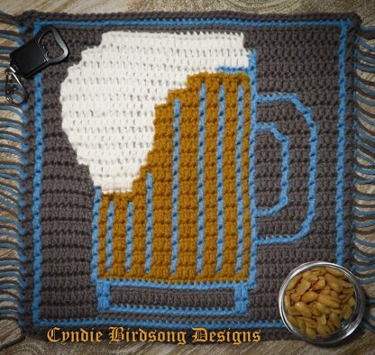 Oktoberfest Beer Stein - overlay mosaic square