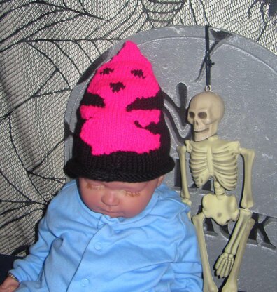 Baby Pink Halloween Ghost  Beanie