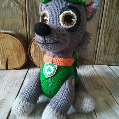 Knitted Rocky from ‘’Paw Patrol’’