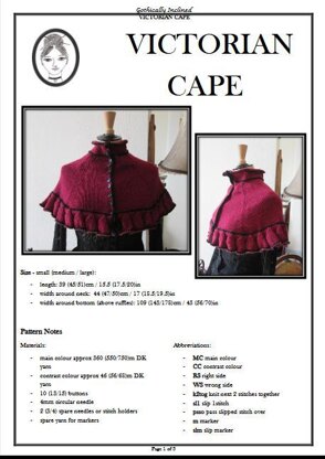 Victorian-style ruffled cape