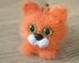 Crochet cat keychain. Amigurumi keyring. Animal bag charm. Kitten pendant