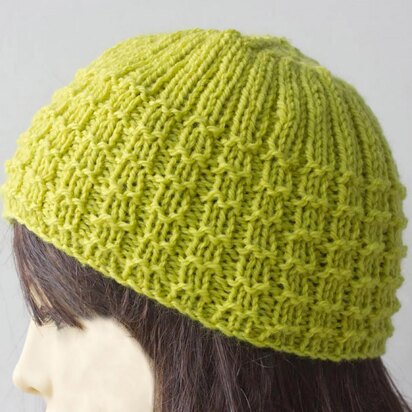 Textured Rib Beanie - knitting pattern