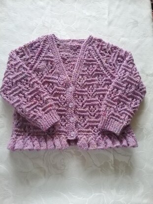 Frilled flower cardigan