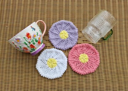 PDF Pretty Daisy Coaster Set Knitting Patterns