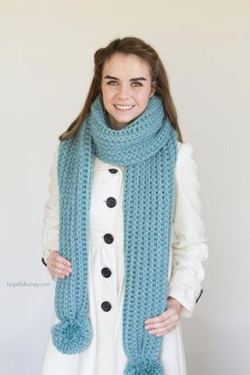 Himalayan Mist Chunky Ribbed Scarf