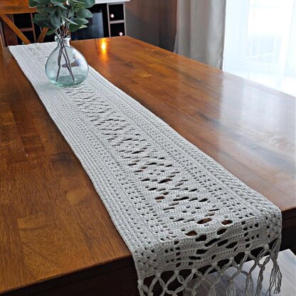 Boho Chic Crochet Table Runner
