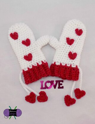 Puffy Heart Mittens