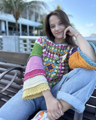 Amelie Granny Square sweater