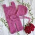 Lacy Baby Girl Romper and Bonnet Set