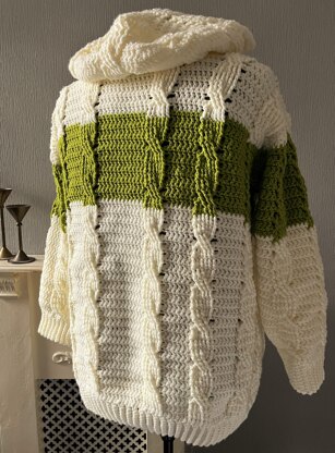 Hooded Aran Cardigan