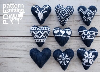 Knit Fair Isle Hearts