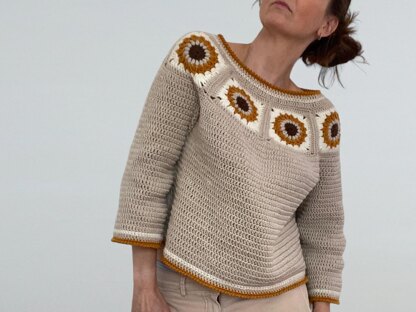 Sunflower Granny Sweater