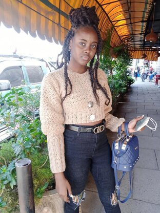 Cropped crochet sweater pattern
