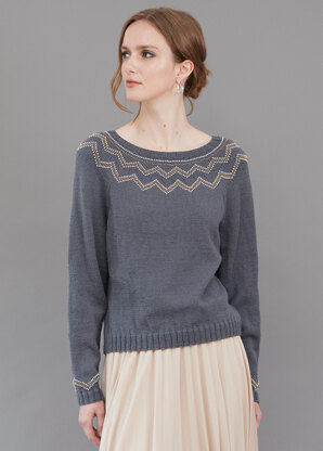 Billie Sweater - Knitting Pattern For Women in Debbie Bliss Rialto 4 Ply