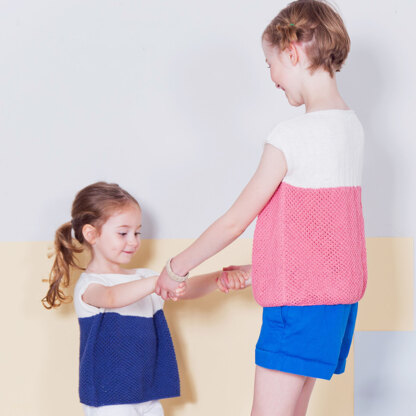 "Tova T-shirt" -shirt - Top Knitting Pattern For Girls in MillaMia Naturally Soft Cotton