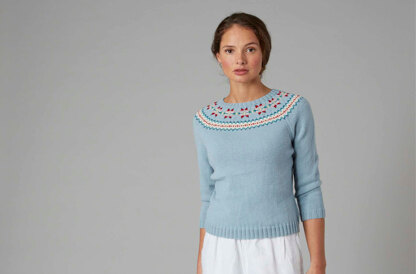 Joan Sweater - Sweater Knitting Pattern For Women in Debbie Bliss Rialto 4 Ply