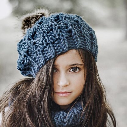 Indigo Hat and Cowl