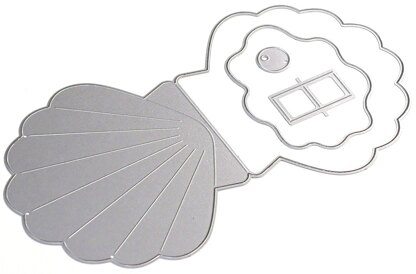 Elizabeth Craft Designs Elizabeth Craft Metal Die - Oyster Shell Card W/Pop-Up