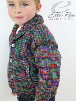 Eddie Jacket in Ella Rae Lace Merino Aran - ER22-03 - Downloadable PDF