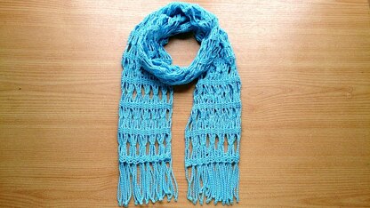 Sky blue lace scarf