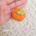 Pumpkin keychain crochet pattern