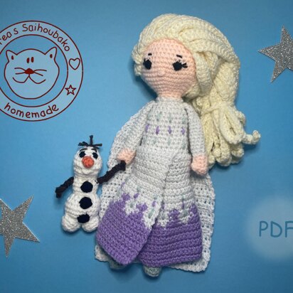 Elsa & Olaf amigurumi doll