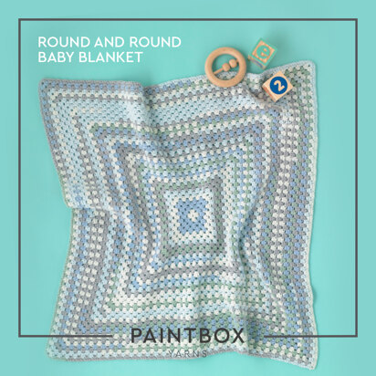 Round and Round Baby Blanket - Free Crochet Pattern For Babies in Paintbox Yarns Baby DK Prints by Paintbox Yarns