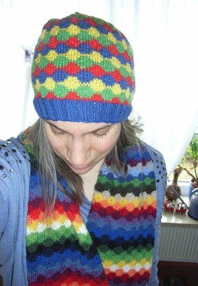 Rainbow infinity scarf