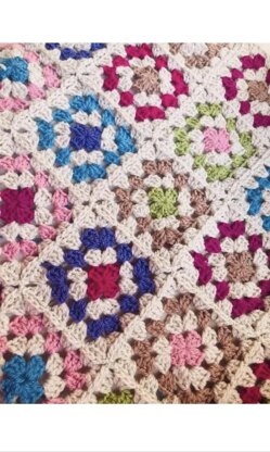 Patchwork Granny Square Crochet Blanket