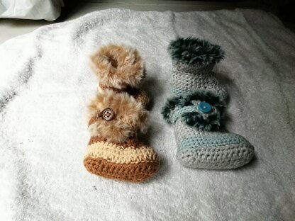 Fuzzy booties