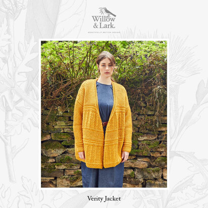 Verity Jacket -  Knitting Pattern For Women in Willow & Lark Strath by Willow & Lark - knitting pattern