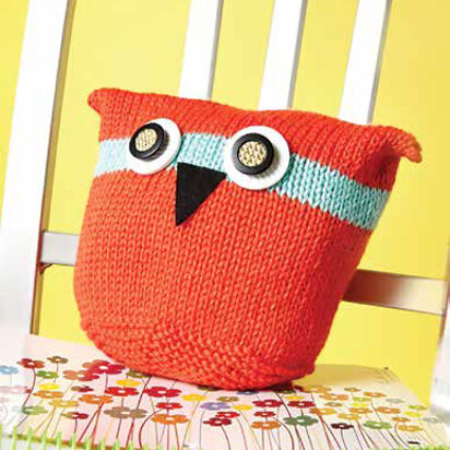 Let's Begin With Owl Cushion in Caron Simply Soft - Downloadable PDF