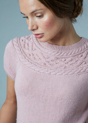 Betty Top - Knitting Pattern For Women in Debbie Bliss Rialto 4 Ply