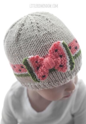 Watermelon Bow Hat